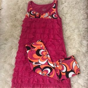 NEW 2 piece dress and Capri leggings